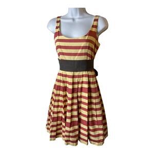 Corey Lynn Calter Red and Yellow Striped Dress